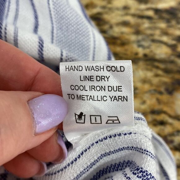 Fresh Produce Striped Half Button Hi-Low Tunic Top - Picture 8 of 10